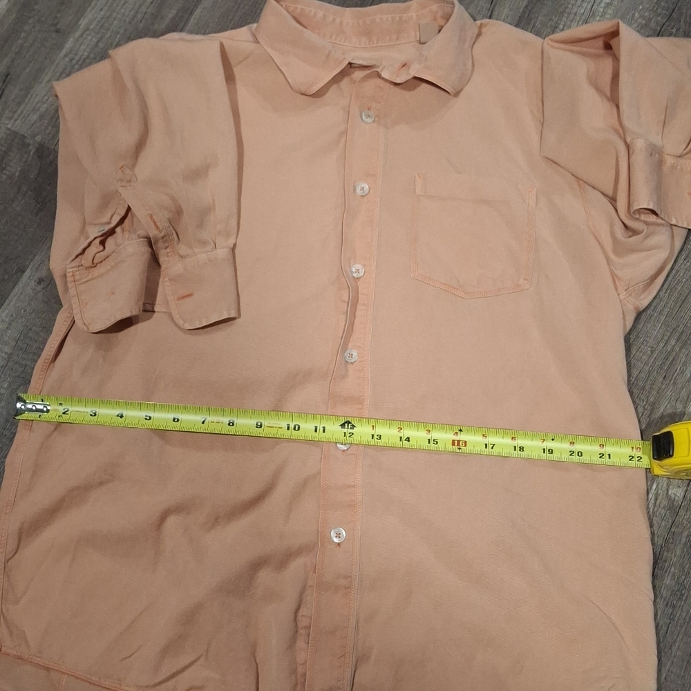 Tommy Bahama Men's Peach Button-Up Shirt SMOKE FREE HOME🚭 - Picture 6 of 7